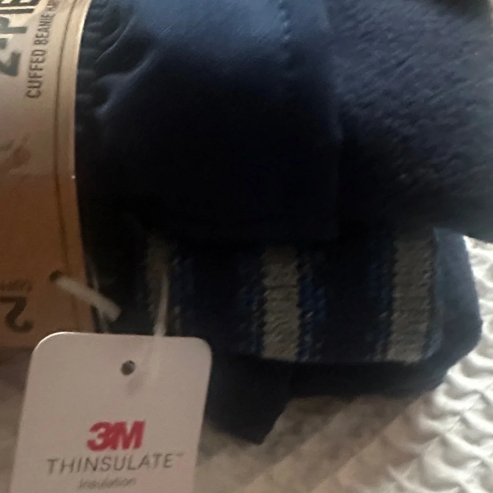Brand new. ToddlerZeroXposur Striped Beanie hat and Mittens Set msrp. $45.00